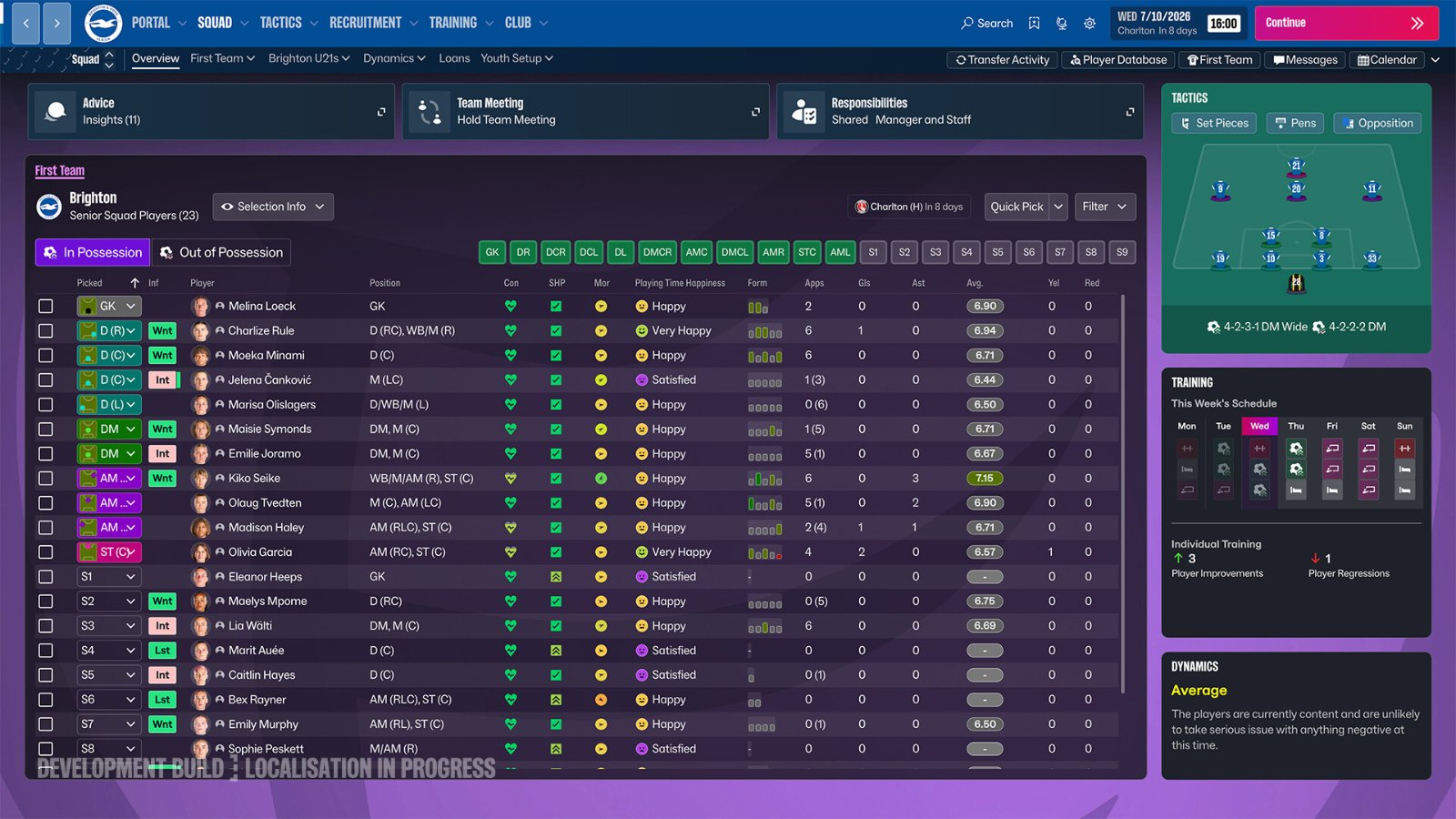 Football Manager 27 match day, official screenshot