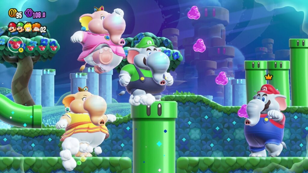 Elephant Mario and friends in Super Mario Bros. Wonder
